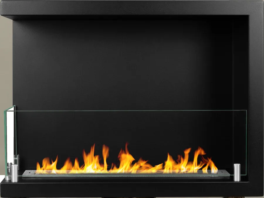 Biofireplace Built-in Corner 60x45 Left with Glass SUTRI 60 SX