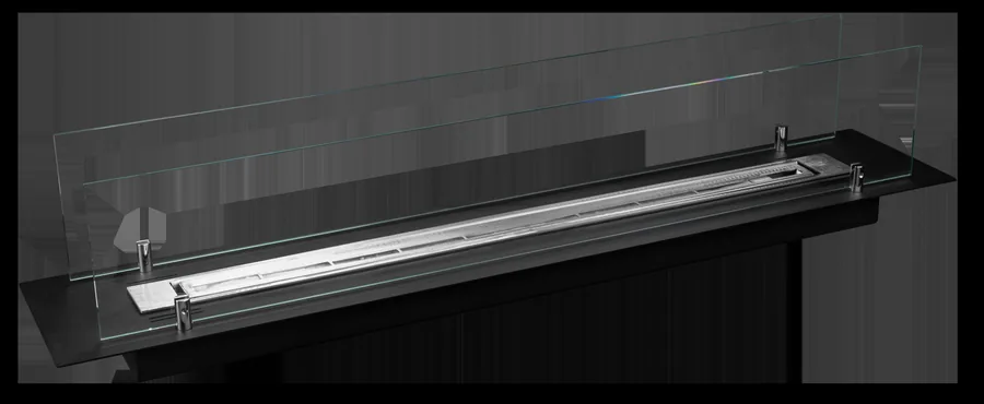 Biofireplace Built-in Insert 100cm Black with Glass