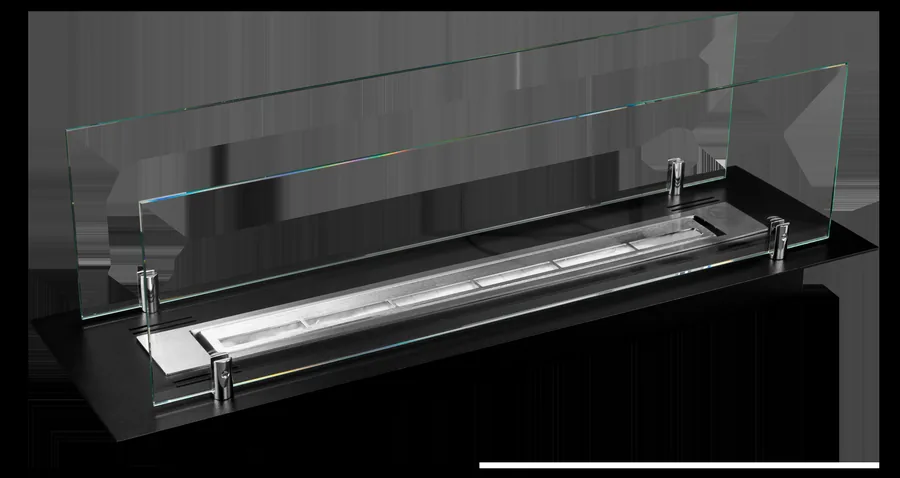 Biofireplace Built-in Insert 65cm Black with Glass