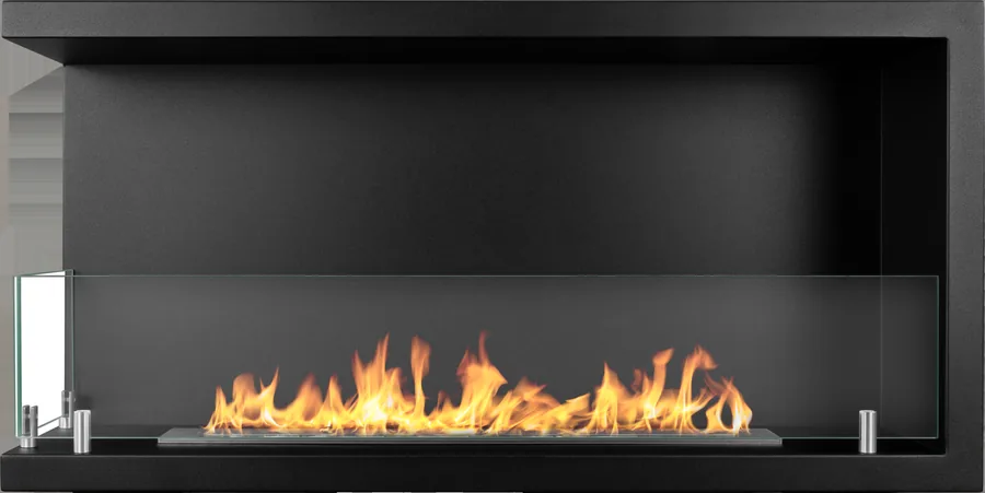 Biofireplace Corner 900x450x225 Left with Glass SUTRI 90 SX