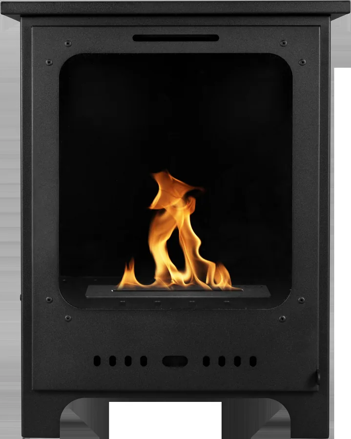 Biofireplace Freestanding Koza Mini Black with Glass