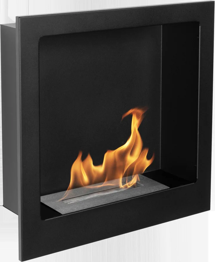 Biofireplace Hanging 400x400 Black Structural Matte