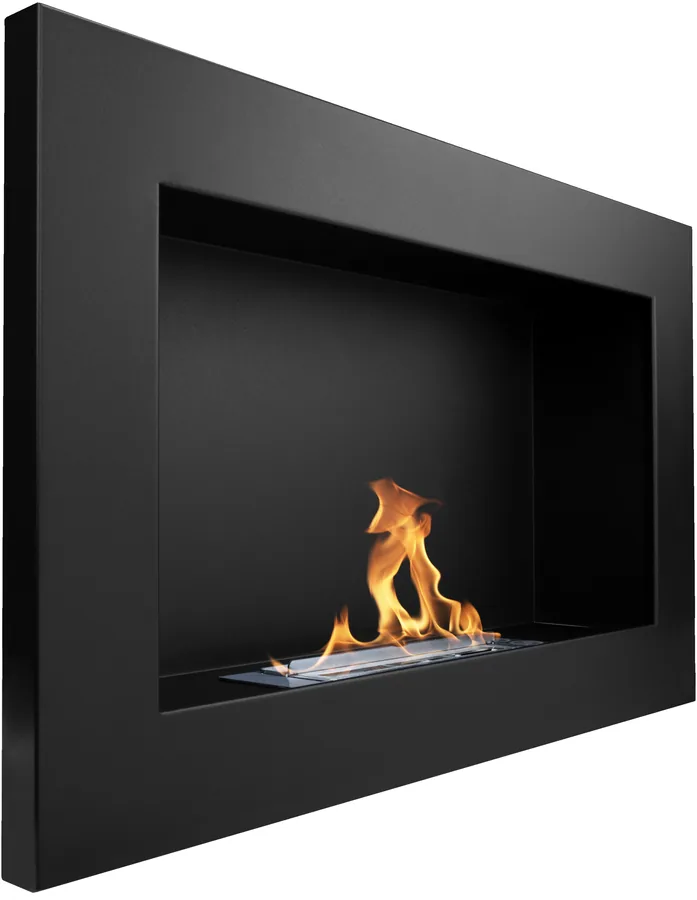 Biofireplace Hanging 650x400 Black Structural Matte