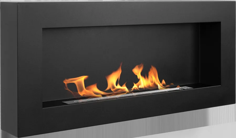 Biofireplace Hanging 900x400 BOX Black Structural Matte