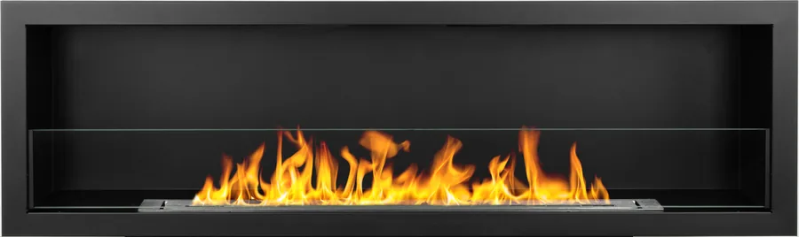 Biofireplace Hanging S-LINE 1500x450 Black with Glass FURORE 150