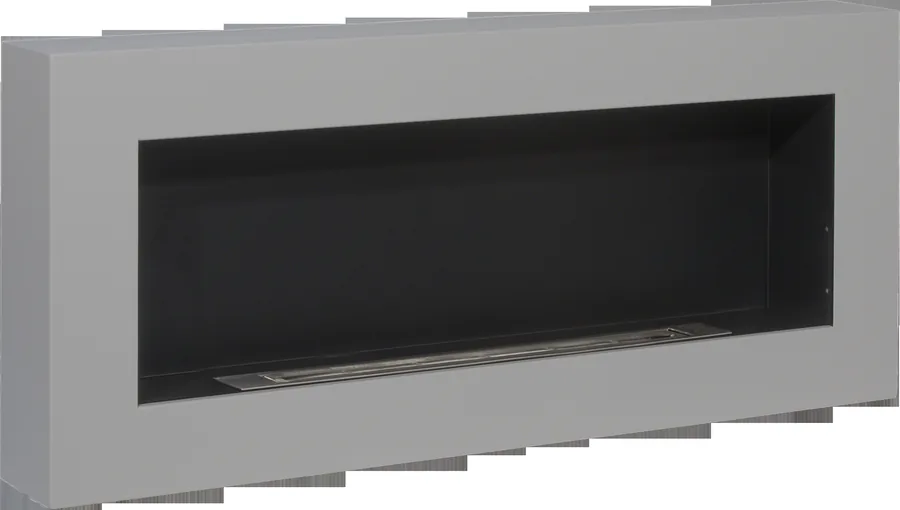 Biofireplace Hanging with Glass 900x400 BOX Grey